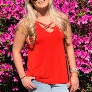 Orange tank top